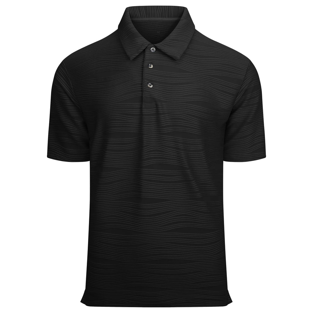 Esabel.C Mens Knit Polo Shirts Short Sleeve Collared Casual Shirt Polo Shirts for MenBlackL