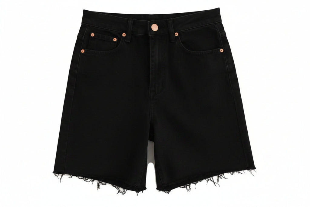 Women's High-Waist Denim Shorts