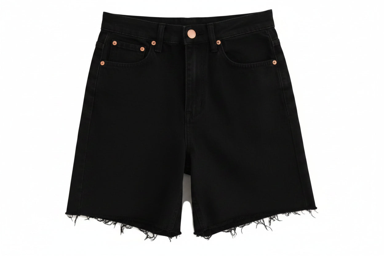 Women's High-Waist Denim Shorts