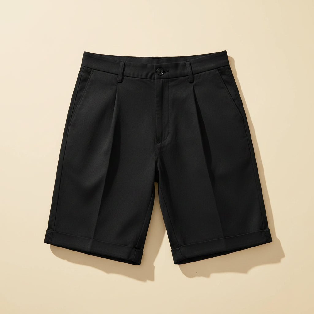 Ymosrh Workout Shorts Pleated Front Chino Casual Lightweight Summer Golf Shorts Men Athletic Bermuda Shorts (XXL Black)