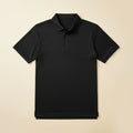 CRYSULLY Mens Polo Shirt Golf Performance Short Sleeve Moisture Wicking Athletic Collared Tennis T-Shirt Black 2XL