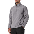 MorwenVeo Mens Casual Quarter Zip Pullover Lightweight Golf Track Jacket Stylish Windbreaker For Outdoors & Travel Grey
