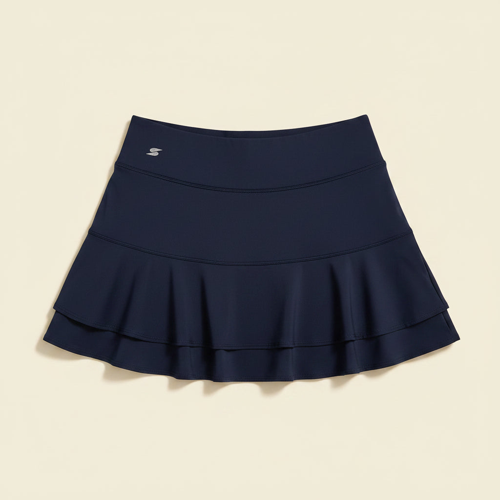 Stelle Women Tennis Skirt Athletic Skort High Waisted Golf Inner Shorts with Pockets Running Sports Pickleball(NavyM)