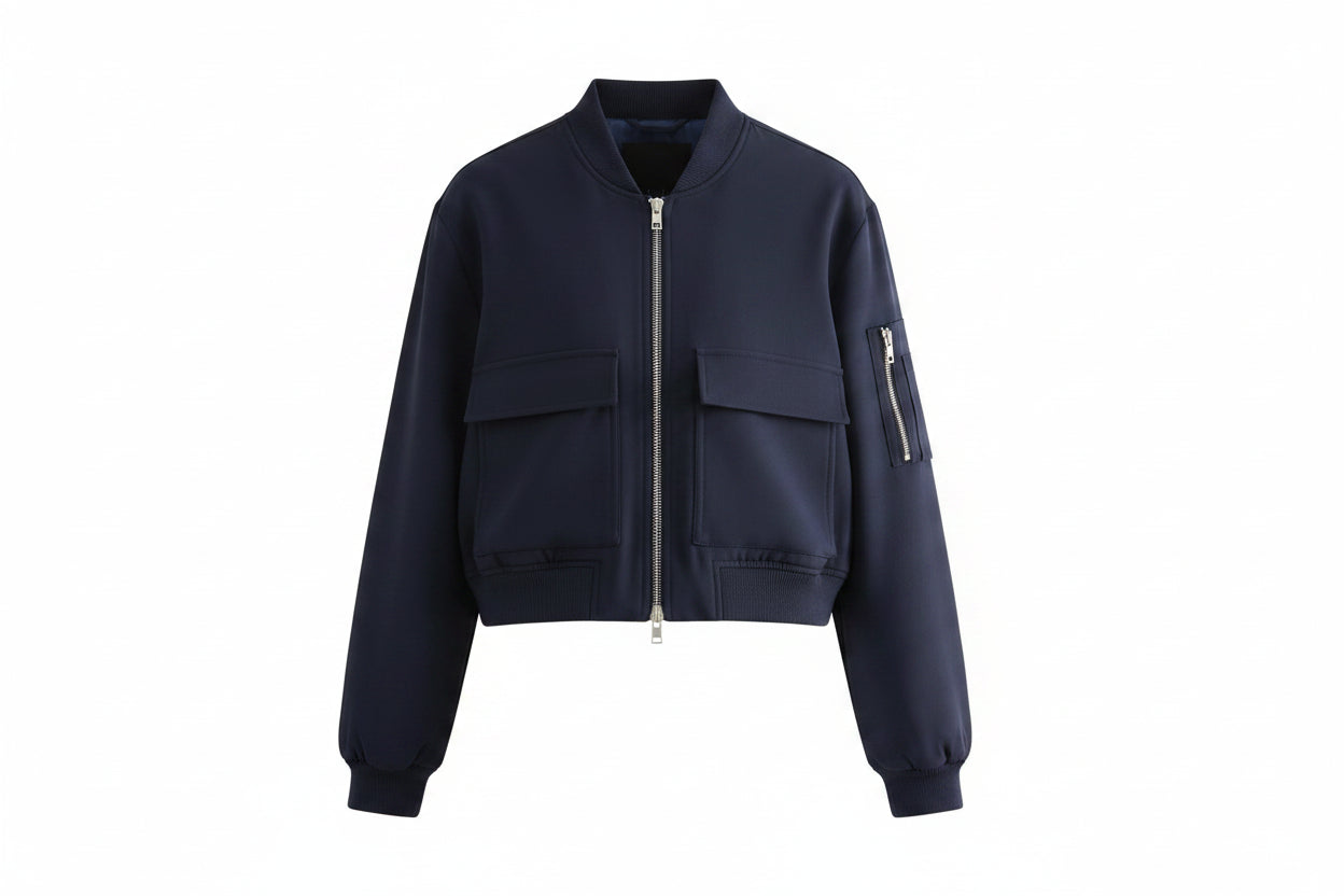 Loose-Fit Bomber Jacket