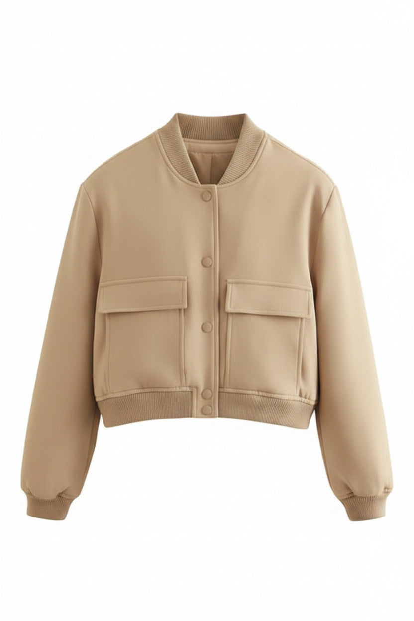 Loose-Fit Bomber Jacket