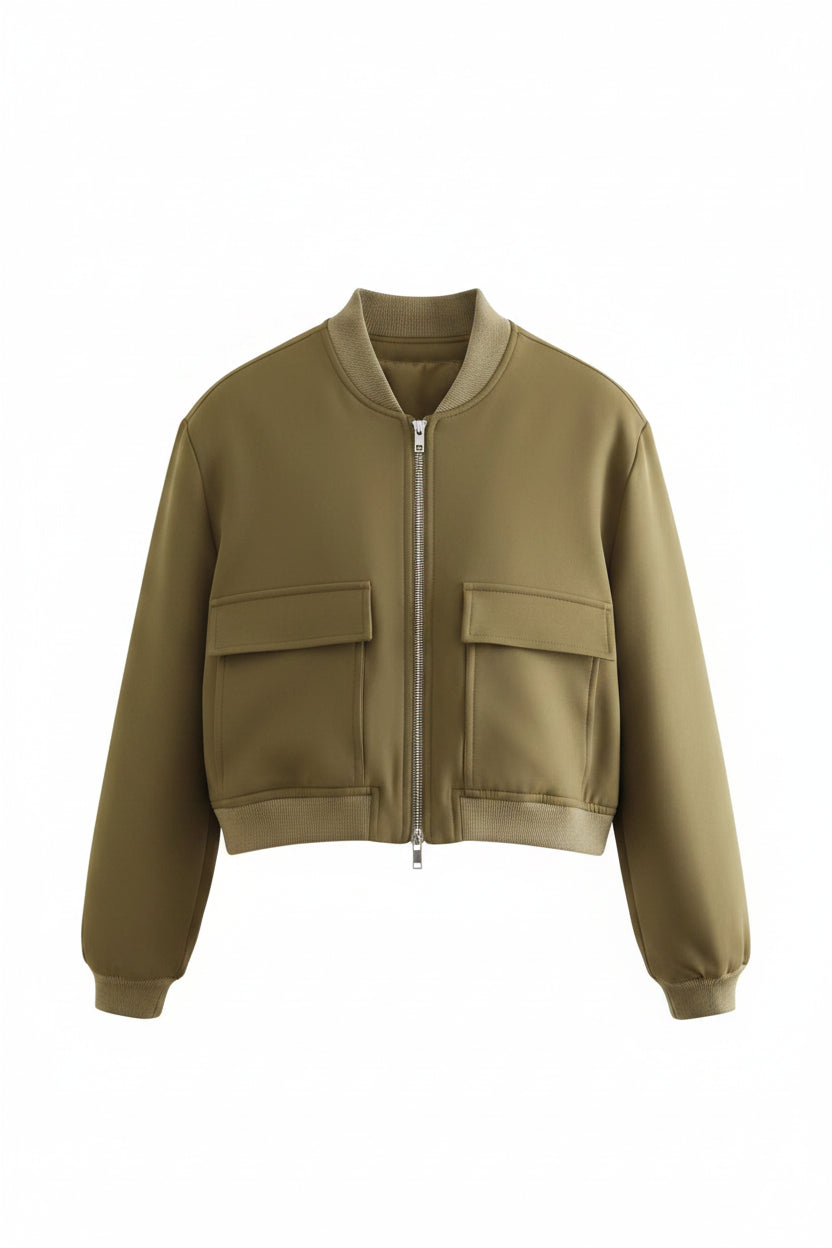 Loose-Fit Bomber Jacket