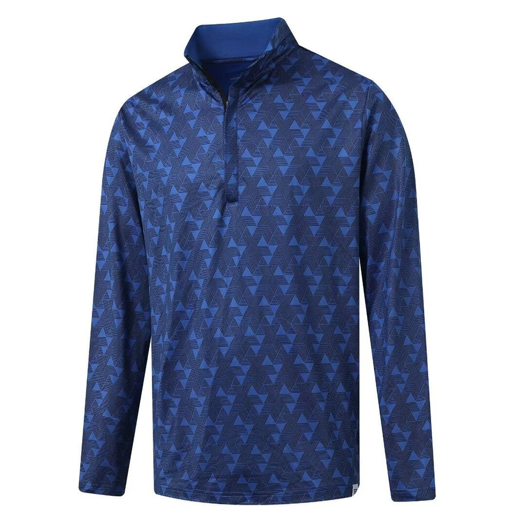 M MAELREG Mens Quarter Zip Pullover Print Dry Fit Mock Neck 1/2 Half Zip Sweatshirt Golf Quarter Zip Pullover Men