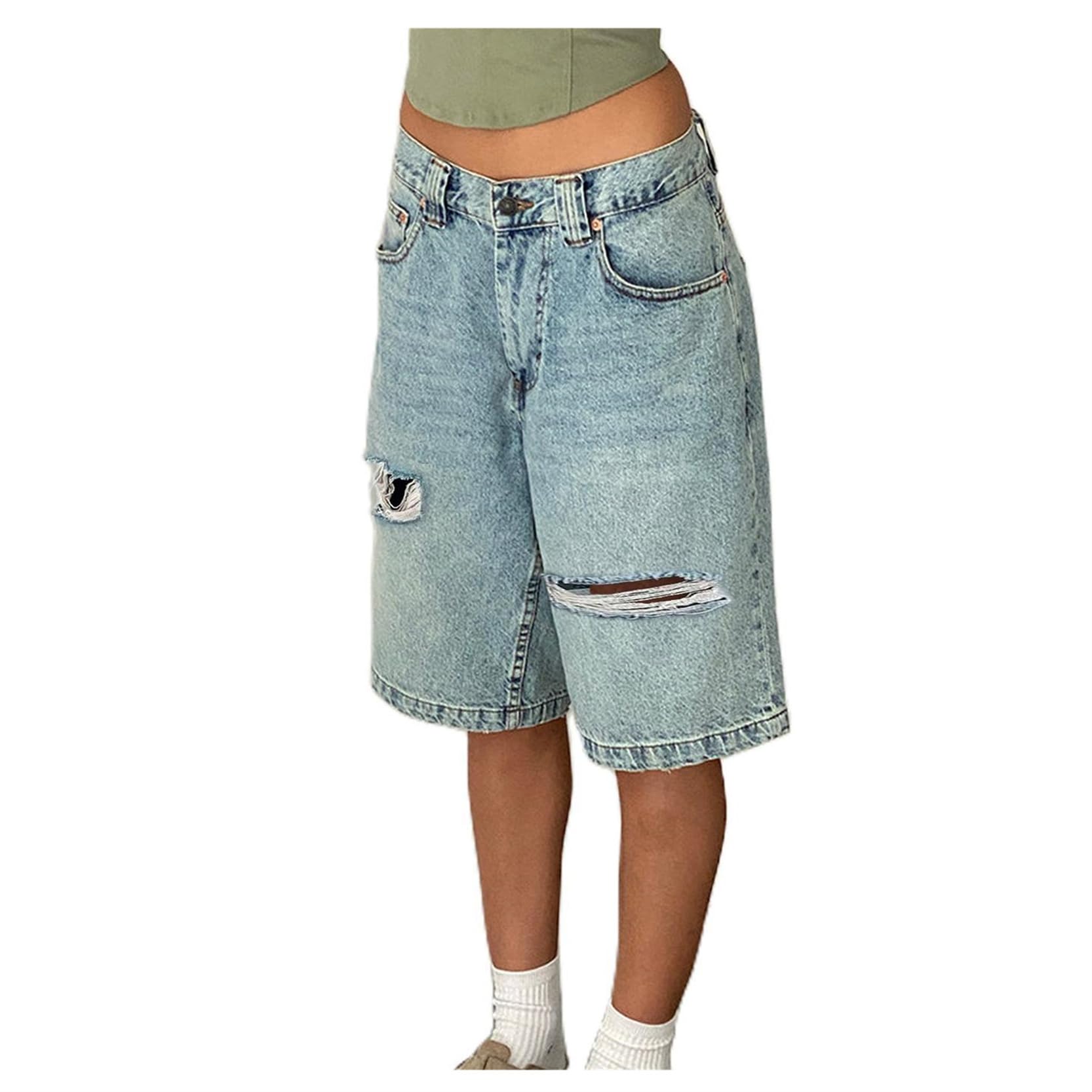 Women's Cargo Denim Shorts