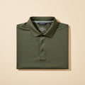 Fabugi Mens Quick Dry Golf Polo Shirt Moisture Wicking Performance Short Sleeve Athletic Golf Shirts for Men Green Large