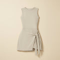 Tennis Dress for Women Athletic Dress with Built in Shorts Sleeveless Side Slit Golf Dress Workout Backless Dresses Apricot L