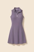Tennis Dress for Women Tennis Golf Dresses with Built in Shorts and Pockets for Sleeveless Workout Athletic Dresses Gray Purple