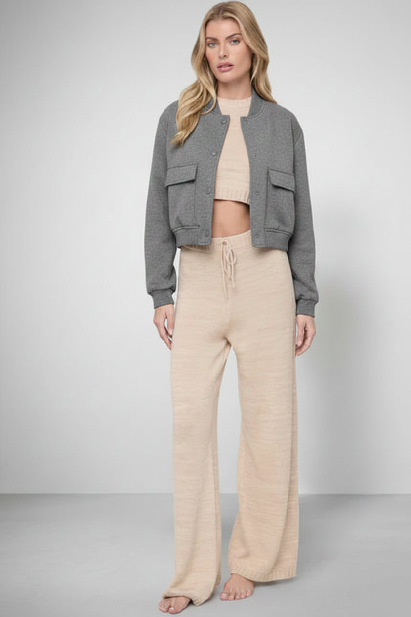 Loose-Fit Bomber Jacket