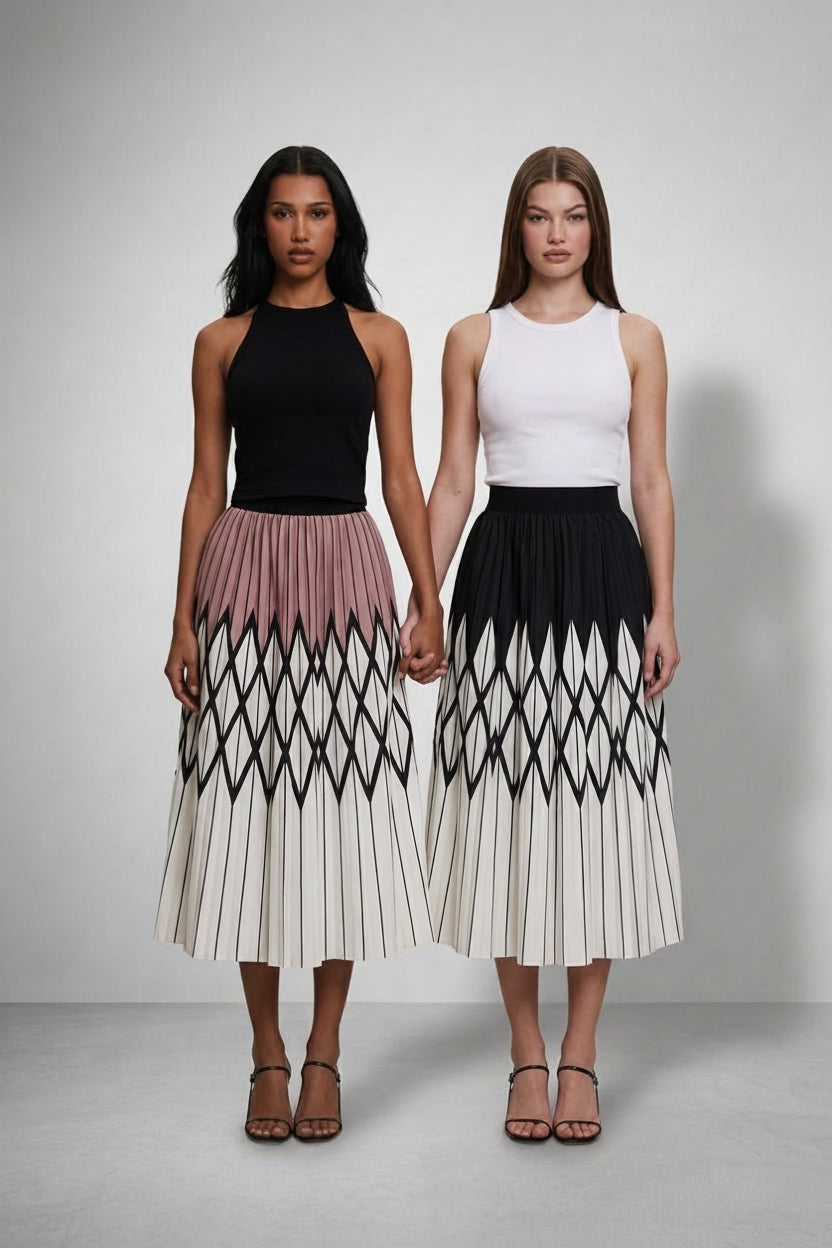 Magnolia Pleated Midi Skirt