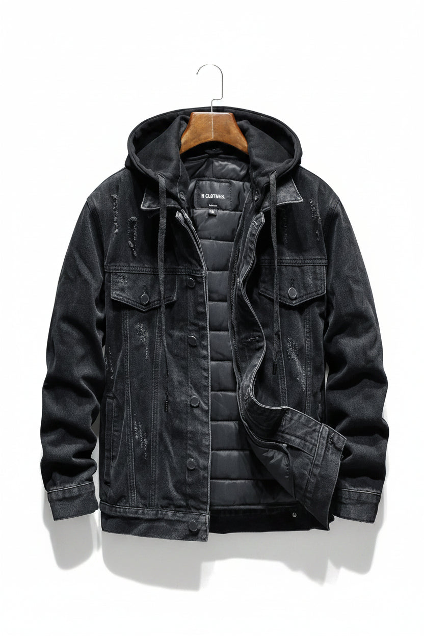 Velvet-Touch Denim Jacket