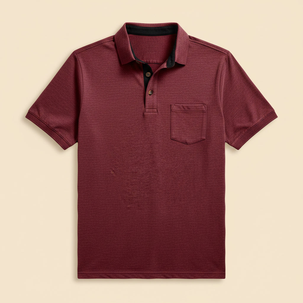 SEGANUP Men’s Athletic Polo Shirts Short Sleeve Cotton Button Collared Shirt Moisture Wicking Golf Polo Tee Shirt with Pocket