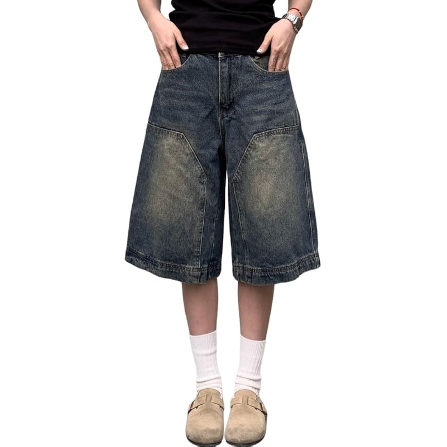 Women's Wide-Leg Denim Shorts