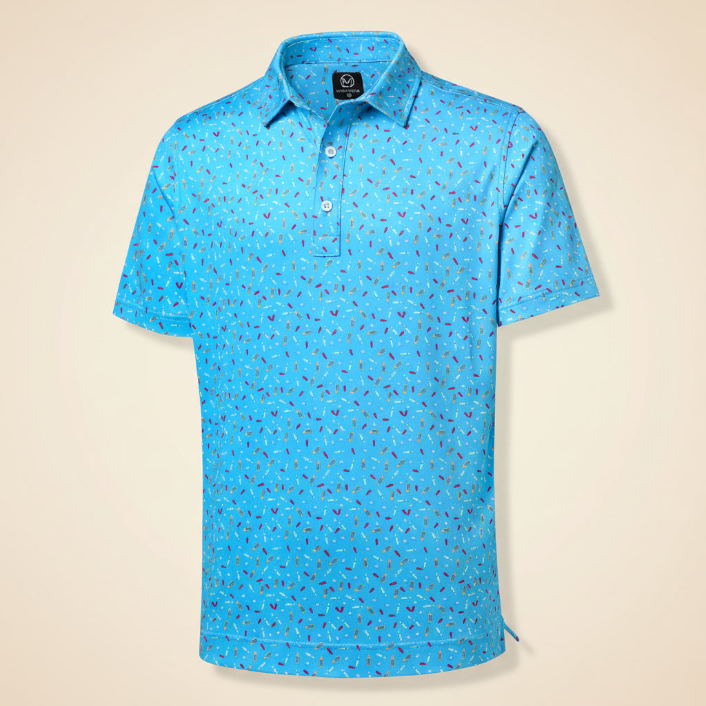 Mens Polo Shirt Performance Moisture Wicking Mens Golf Shirts Casual Lightweight Golf Shirt Dry Fit Fashion Print Short Sleeve Fun Polo Shirts for Men