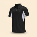 Mens Short Sleeve Polo Golf Shirts Quick Dry Fit Sport Golf Shirt Performance Moisture Wicking Polo Shirts for Men(12267-Black-XL)